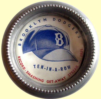 1955 Brooklyn Dodgers 10 in a row Coaster