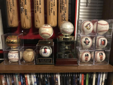 Wade Boggs mancave memorabilia show case