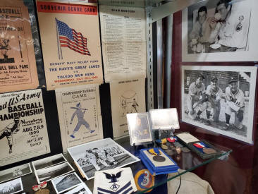 Basebal Militaria Collectibles display