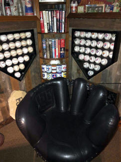 Baseball Memorabilia Mancave Display Room